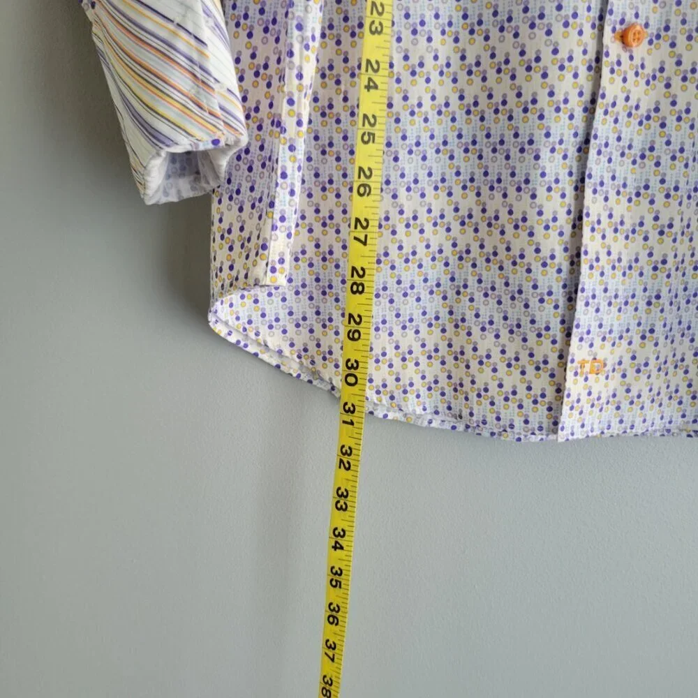 NWT Thomas Dean Long Sleeve Button Down Men's Shirt Size L